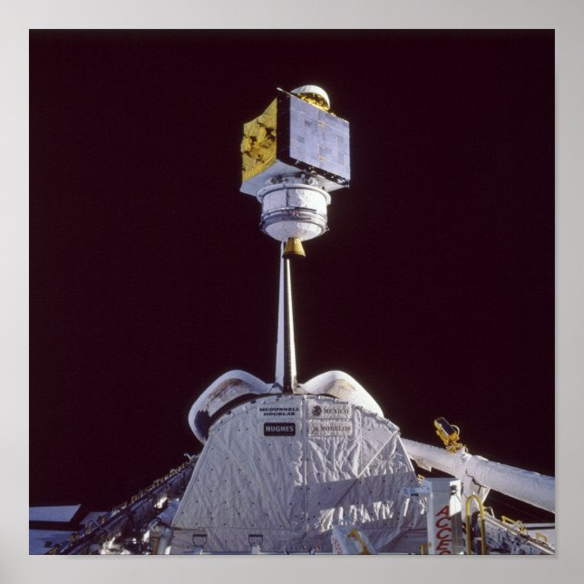 Póster Libertação do satélite SATCOM KU-2 da Atlantis (Frente)