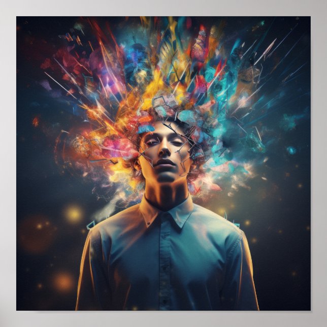 Poster Libertar a Criatividade: Espírito Humano no Posta  (Frente)