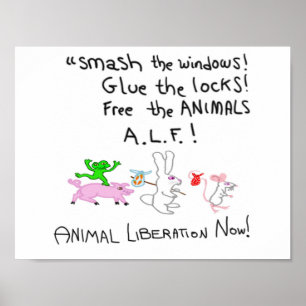 Póster Liberte Os ANIMAIS A.L.F.!