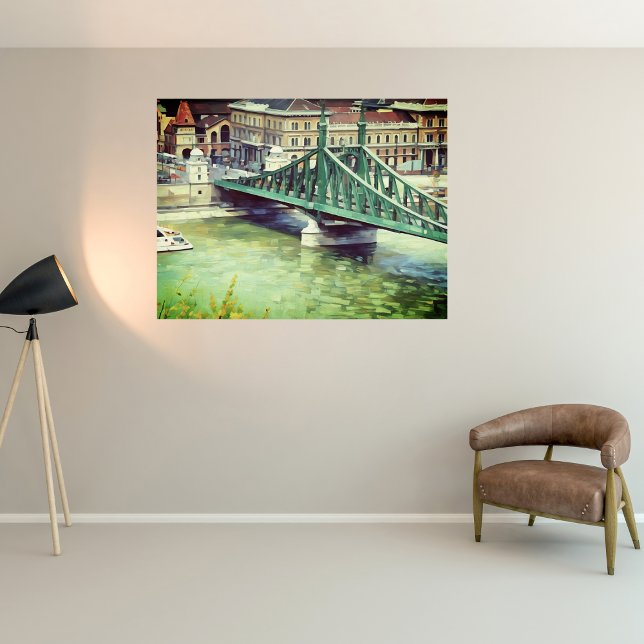 Poster  Liberty bridge -Budapest - painting  (Criador carregado)