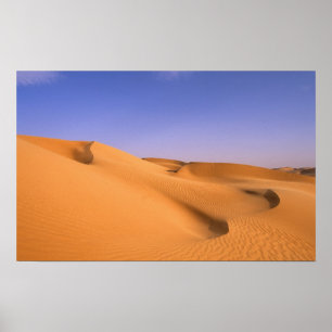 Poster Líbia, Fezzan, deserto do Saara, Erg Murzuq, Areia