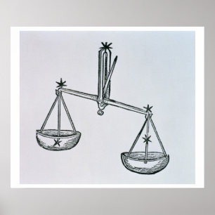 Póster Libra (as escalas) uma ilustração 'do Poeti