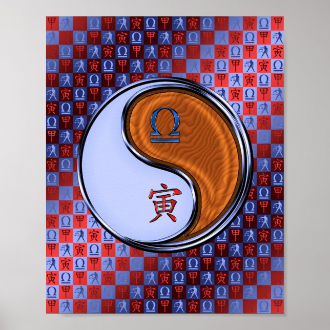 Poster Libra e Madeira Tiger (Frente)