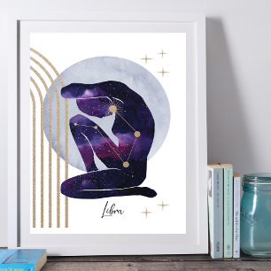 Poster Libra Feminina Roxo Design