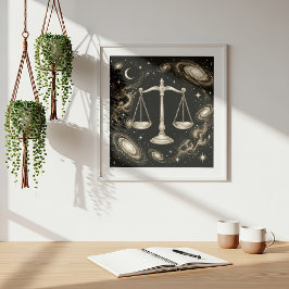 Poster Libra Zodiac Celestial Astrology