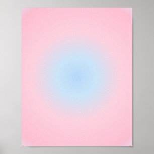 Poster Libra Zodiac, Gradiente Azul Rosa Aura