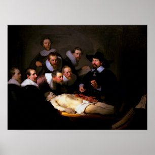 PÓSTER LIÇÃO ANATÔMICA - REMBRANDT - 1632