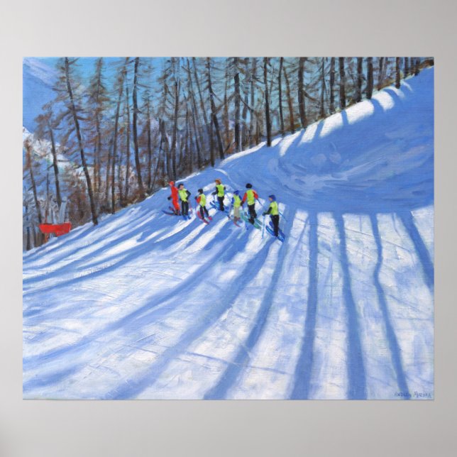 Póster Lição de Esqui Tignes França (Frente)