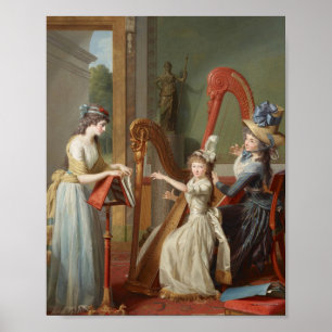 Poster Lição De Harp Dada Por Madame De Genlis