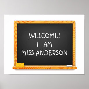 Poster Lição personalizável de tutor de quadro negro