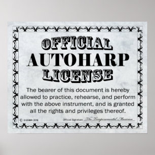 Póster Licença Autoharp