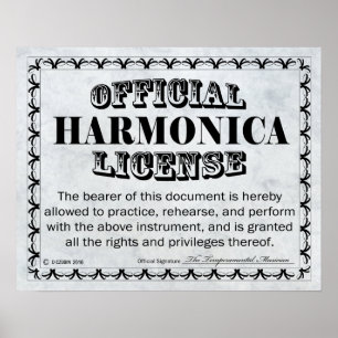 Póster Licença da harmônica