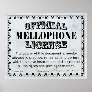 Poster Licença de Mellophone