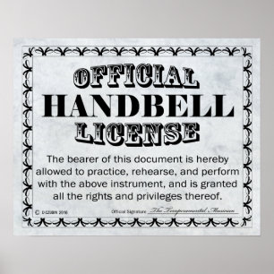 Poster Licença do Handbell