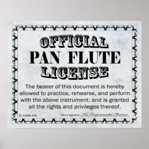 Poster Licença Pan Flute