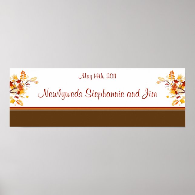 Póster Licença Personalizada de Branch de Outono de Banne (Frente)