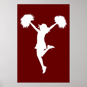 Póster Líder de Cheerleader de Fundo Personalizável
