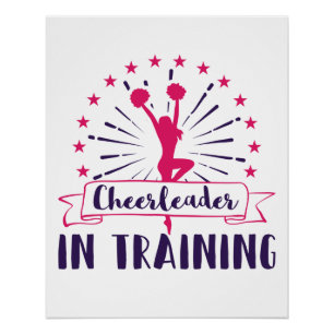 Póster Líder De Cheerman Treinando Equipe De Cheerhead