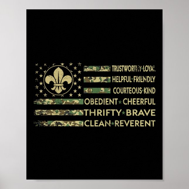 Poster Líder de Escoteiro Divertido Escoteiro Acampamento (Frente)