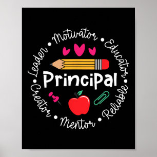 Poster Líder Principal Motivador Engraçado De Volta à Esc