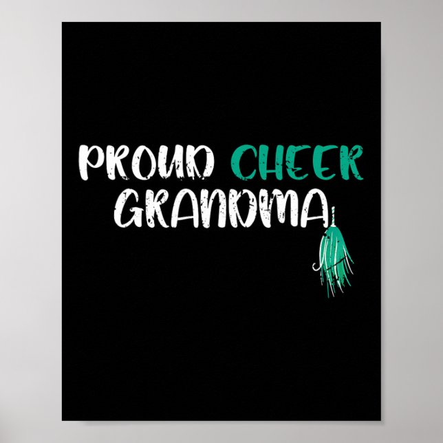 Poster Liderança de Torcida Orgulhosa Cheer Avó Cheerlead (Frente)