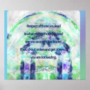Póster Liderança e respeito