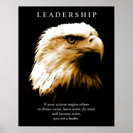 Poster Liderança Motivacional Liderança Americana Bálida