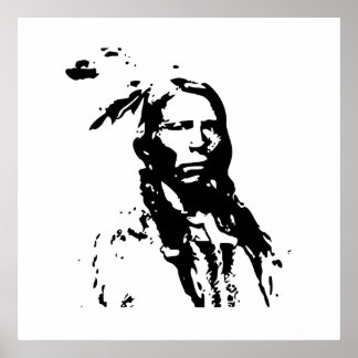 Póster Liderança Nativa Americana Crazy Horse Imprime