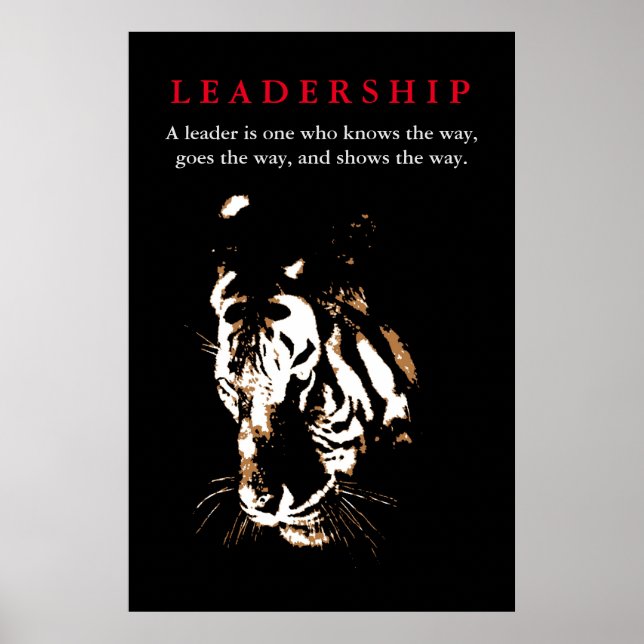 Poster Liderança Tiger Inspiracional (Frente)