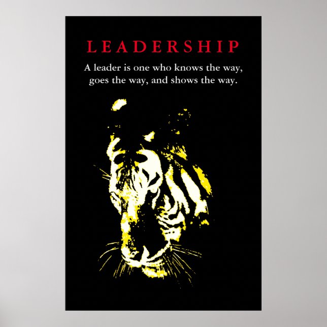 Poster Liderança Tiger Inspiracional (Frente)