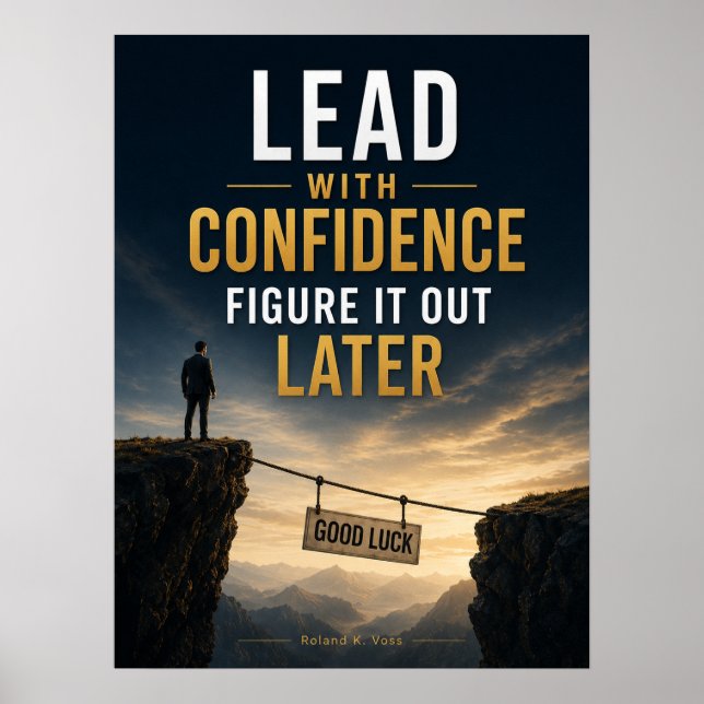 Poster Liderar com Confiança, Resolver Depois (Frente)