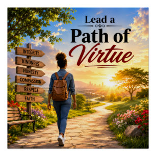 Póster Liderar um Caminho de Virtude