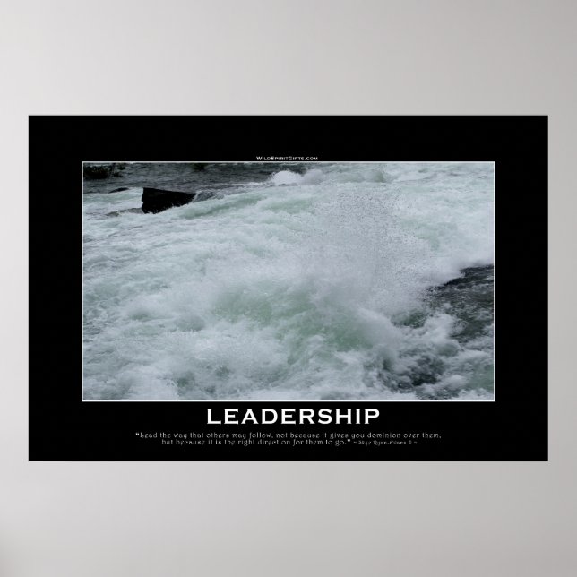 Póster LIDERSHIP River Rapids Motivational Photo Impressã (Frente)