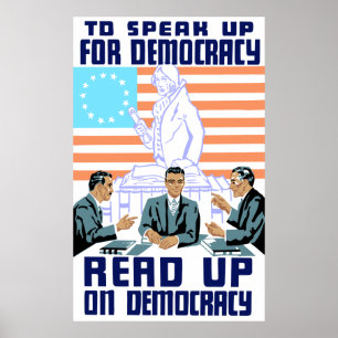 Póster Lido acima na democracia