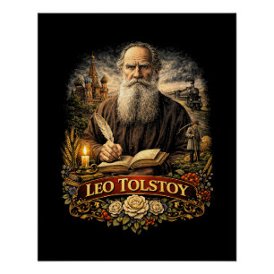 Póster Lie Tolstói