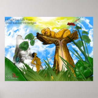 Póster Lifegiving ASL Tree: Nascimento de Bebês Surdos