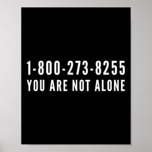 Poster Lifeline 1-800-273-8255 Prevenção Contra Suicídio