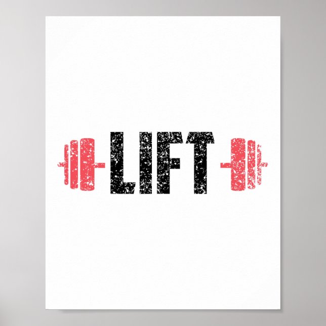 Poster Lift Weightlifting Gym Lifting Workout  (Frente)