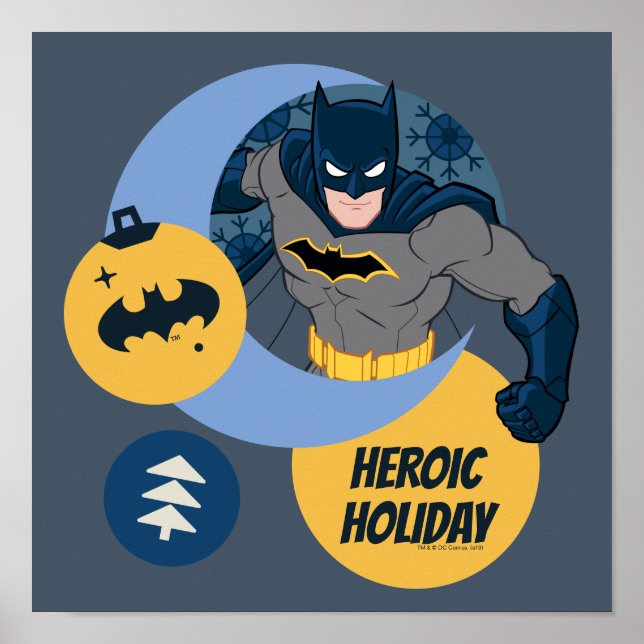 Poster Liga da Justiça Batman Holiday Bauble (Frente)