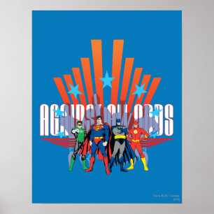 Poster Liga da Justiça "Contra todas as probabilidades"