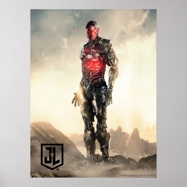 Póster Liga da Justiça | Cyborg Em Battlefield (Frente)