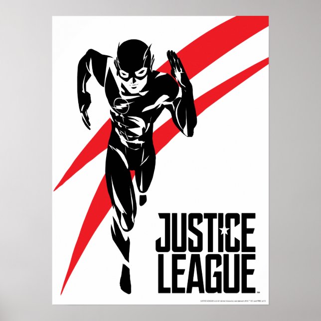 Poster Liga da Justiça | Flash executando o Noir Pop Art (Frente)