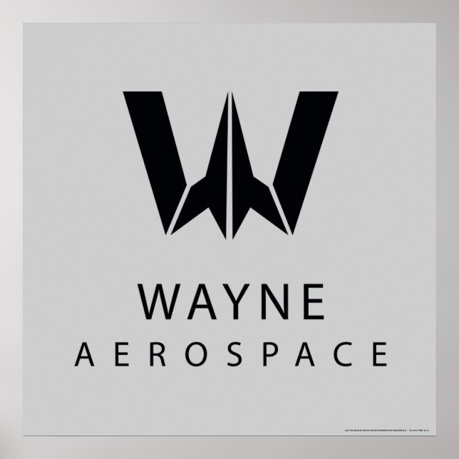 Poster Liga da Justiça | Logotipo aeroespacial Wayne (Frente)