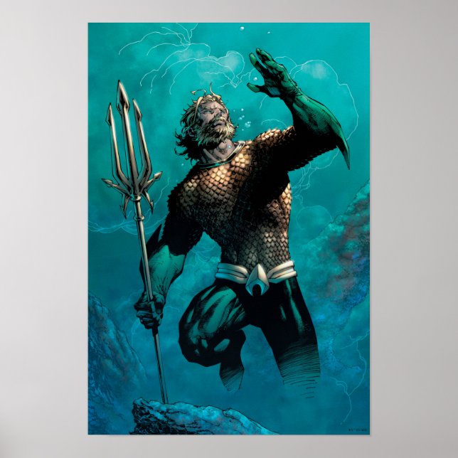 Poster Liga da Justiça nº 10 Aquaman Afogou Variante da T (Frente)