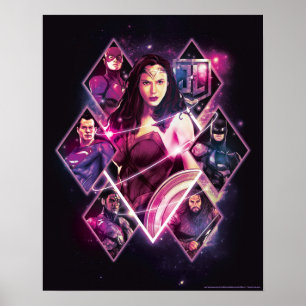 Poster Liga da Justiça  Painéis do Grupo Galáctico Dia