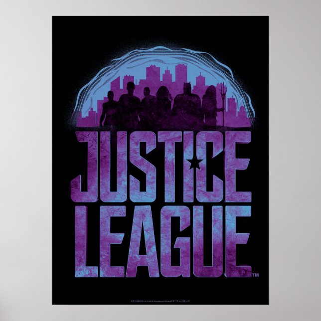 Póster Liga da Justiça | Silhouette da Liga da Justiça (Frente)