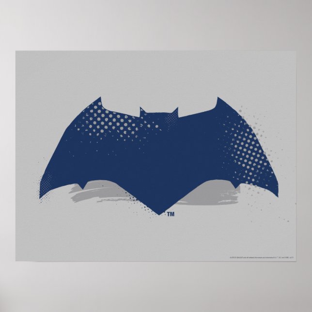 Poster Liga da Justiça | Símbolo Pincel e Batman de Meio- (Frente)