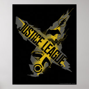 Póster Liga da Justiça  Símbolos da Liga da Justiça e 