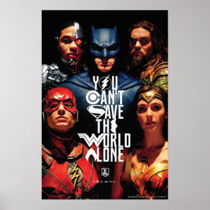 Póster Liga da Justiça Você não pode salvar o mundo s