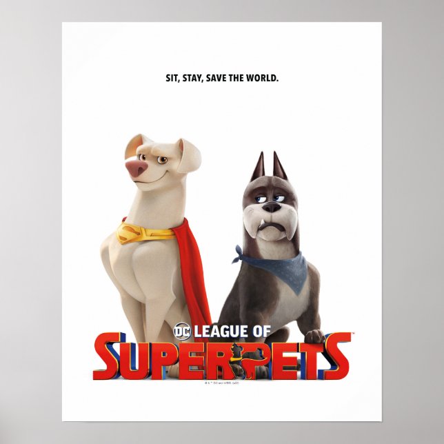 Poster Liga DC de Arte Teatral Super Pets (Frente)
